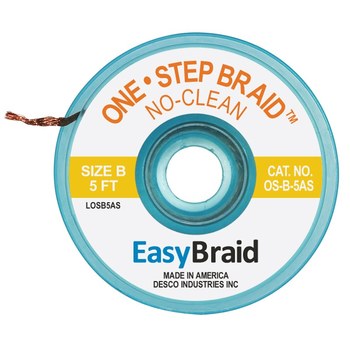 EasyBraid OS-B-5AS Desoldering Braid - 0.050 in x 5 ft - EASYBRAID OS-B-5AS