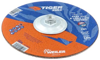 Weiler Tiger Zirc Combo Wheel 58057 - 9 in - Zirconium - 30 - T
