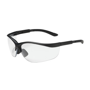 Picture of Bouton Optical Hi-Voltage AC 250-21-0000 Clear Black Universal Polycarbonate Standard Safety Glasses (Main product image)