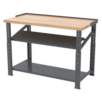 Picture of Akro-Mils RHWB3060GA RHWB Adjustable Gray Powder Coated 12 ga Adjustable Height Work Bench (Main product image)