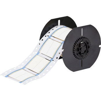 Brady PermaSleeve B33-1000-2-342-2 Die-Cut Printer Sleeve - 1 in x 1.66 in - Polyolefin - White - B-342 - 91041