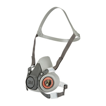 3M 6000 Series 6200 Gray Medium Thermoplastic Elastomer Half Mask Facepiece Respirator