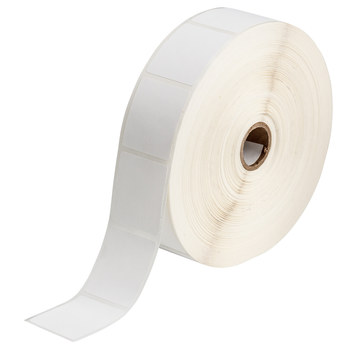 Picture of Brady White Polypropylene Thermal Transfer THT-258-7425-2-SC Die-Cut Thermal Transfer Printer Label Roll (Main product image)