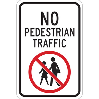 Picture of Brady B-302 Polyester Rectangle White English Pedestrian & Crosswalk Sign part number 124403 (Main product image)