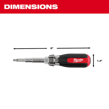 Milwaukee 48-22-2917 13-in-1 Multi-Bit Screwdriver - 8 in - 84643
