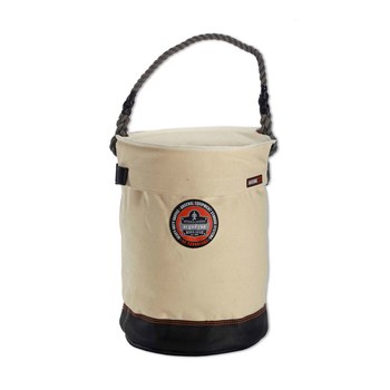 Picture of Ergodyne 14530 Arsenal 5730T 150 lb White Canvas / Leather / Plastic Round Canvas / Leather / Plastic Bucket (Main product image)