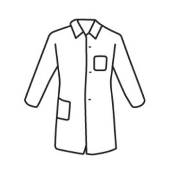 Picture of West Chester U1730 White Large Polypropylene Reusable General Purpose & Work Lab Coat (Main product image)