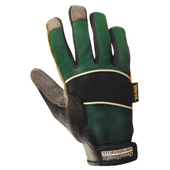 Picture of Occunomix 480W-042 Green/Black/Tan Medium Synthetic Kevlar/Terry Cloth Cut-Resistant Gloves (Main product image)