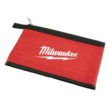 Milwaukee Red Canvas Zipper Pouch - 0.75 Length - 0.75 Wide - 48-22-8180