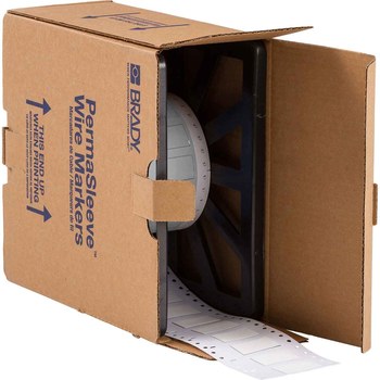 Brady PermaSleeve 3FR-500-2-WT Die-Cut Printer Sleeve - 2 in x 0.851 in - Polyolefin - White - B-344 - 91769