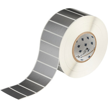 Brady THT-18-8591-3-SL Die-Cut Printer Label Roll - 3 in x 1 in - Polyester - Silver - B-8591 - 58298