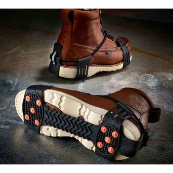 Ergodyne Trex Traction Overshoes 6310 16774 - Size Large - Rubber/Carbon Steel - Black
