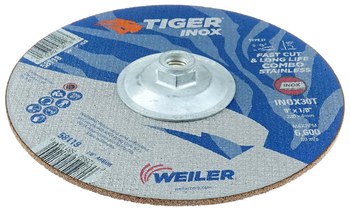Weiler Tiger Inox Cut & Grind Wheel 58118 - 9 in - INOX - 30 - T