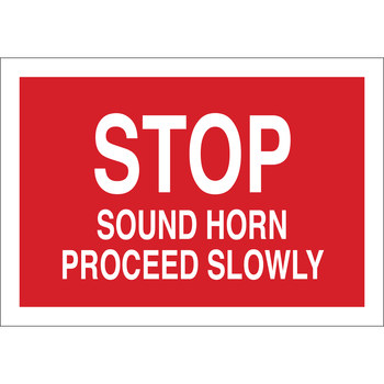 Picture of Brady B-120 Fiberglass Reinforced Polyester Rectangle Red English Stop Signs, Traffic Control Signs & Banners Sign part number 75211 (Main product image)