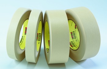 3M Scotch 232 High Performance Tan Masking Tape - 9 mm (3/8 in) Width x 55 m Length