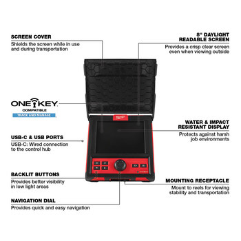 Milwaukee M18 Red/Black Wireless Monitor - 6.1 in Length - 9.4 in Wide - 2971-20