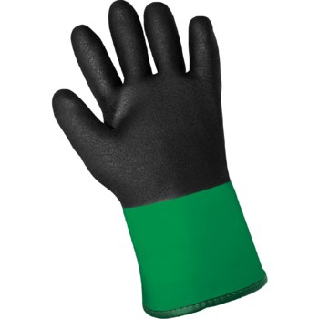 Global Glove Samurai Glove Aralene CR292 Black/Green Large Chemical-Resistant Gloves - 12 in Length - 15 gauge Thick - CR292/LG