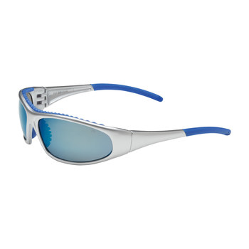 Picture of Bouton Optical Flashfire 250-60-06 Blue Mirror Blue/Silver Universal Polycarbonate Standard Safety Glasses (Main product image)