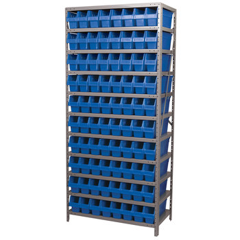 Picture of Akro-Mils AS1879048 Shelfmax 6500 lb Adjustable Blue Gray Powder Coated Steel 22 ga Open Fixed Shelving System (Main product image)