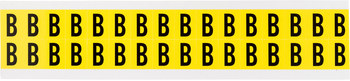 Picture of Brady 34 Series Black on Yellow Indoor Vinyl Cloth 34 Series 3420-B Letter Label (Main product image)