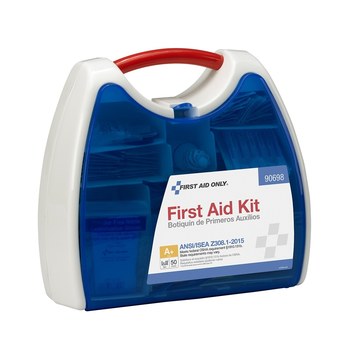 First Aid Only First Aid Kit - 11.13 in Width - 12.06 in Length - 4.28 in Height - Plastic Case Construction - 092265-90698