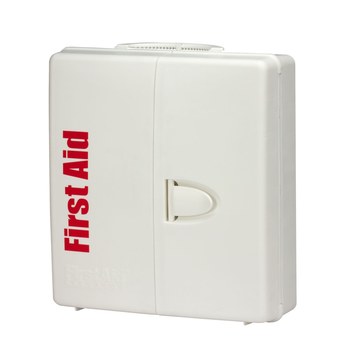First Aid Only First Aid Cabinet - 14 in Width - 13 in Length - 4.13 in Height - Plastic Case Construction - 092265-90608