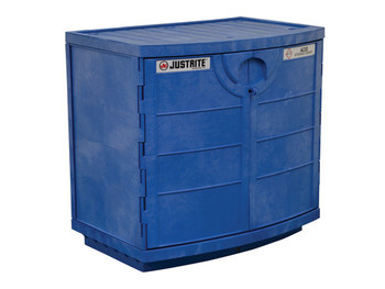 Justrite Hazardous Material Storage Cabinet Polyethylene 24180, 8.5 gal, Royal Blue - 16382