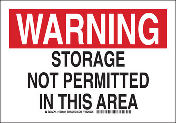 Picture of Brady B-401 High Impact Polystyrene Rectangle White English Safety Sign part number 126601 (Main product image)
