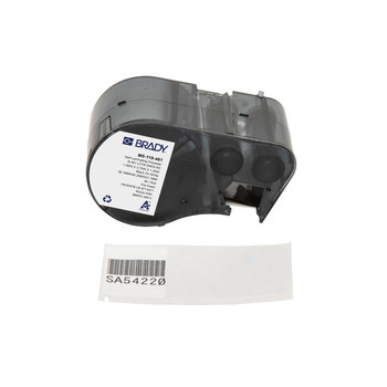 Picture of Brady Black on White, Clear Polyester Thermal Transfer M5-119-461 Self-Laminating Cryogenic Labels (Main product image)