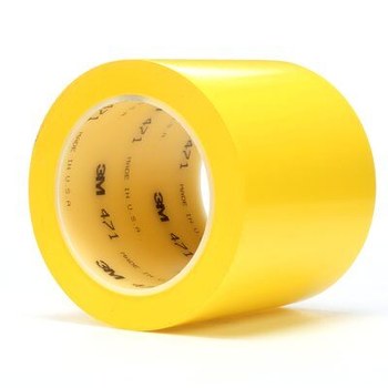 3M 471 Yellow Marking Tape - 4 in Width x 36 yd Length - 5.2 mil Thick - 03131