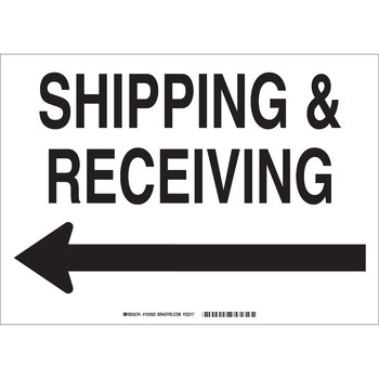 Picture of Brady B-401 High Impact Polystyrene Rectangle White English Traffic Control Sign part number 124498 (Main product image)