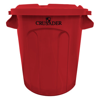 Picture of Quantum Storage CTC-10RD Crusader Round 10 gal Red Polyethylene Heavy-Duty Utility Container (Main product image)