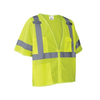 Global Glove FrogWear High-Visibility Vest GLO-011FR GLO-011FR-L - Size Large - Yellow/Green - GLO-011FR LG