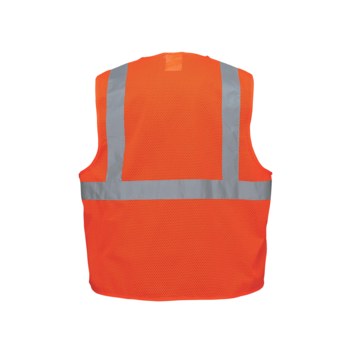 Global Glove FrogWear HV High-Visibility Surveyor's Vest GLO-006V-LG - Size Large - High-Visibility Orange - GLO-006V LG