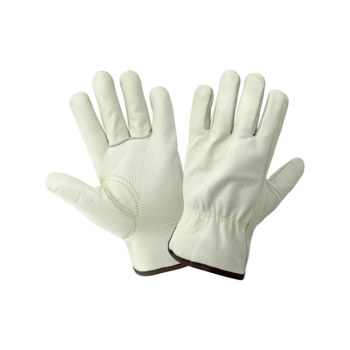 Global Glove 3200B Beige 3XL Grain Cowhide Leather Work & General Purpose Gloves - Keystone Thumb