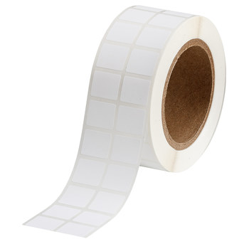 Picture of Brady White Polyester Thermal Transfer THT-140-488-3 Die-Cut Thermal Transfer Printer Label Roll (Main product image)