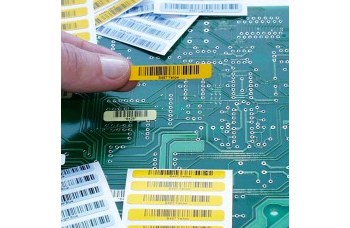 Picture of Brady Amber Polyimide Thermal Transfer 236696 Die-Cut Thermal Transfer Printer Label Roll (Main product image)