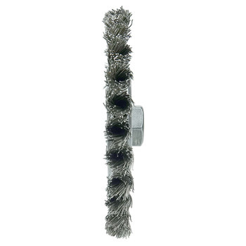 Weiler Roughneck 08926 Wheel Brush - 6 in Dia - Knotted - Stringer Bead Stainless Steel Bristle