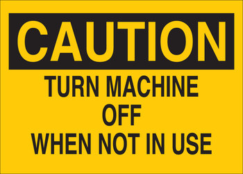 Picture of Brady B-120 Fiberglass Reinforced Polyester Rectangle Yellow English Equipment Safety Sign part number 70563 (Main product image)