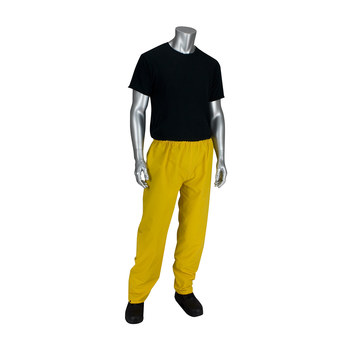 Picture of PIP Base35 201-250P Yellow XL Polyester/PVC Rain Pant (Main product image)