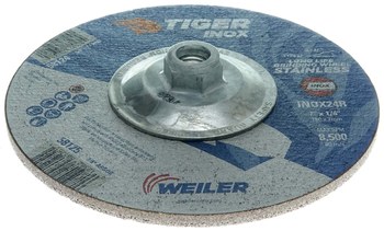 Weiler Tiger Inox Grinding Wheel 58124 - 7 in - INOX - 24 - R