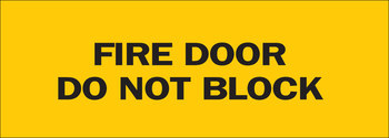 Picture of Brady B-302 Polyester Rectangle Yellow English Fire Exit Sign part number 84747 (Main product image)