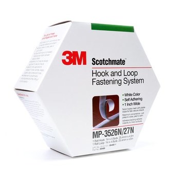 3M Dual Lock MP3526N/27N White Reclosable Fastener - Hook & Loop - 1 in Width x 5 yd Length - 06488