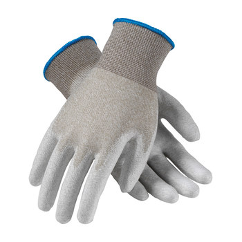 PIP CleanTeam 40-6415/L ESD Inspection Glove - Large - Fiber Yarn, Nylon, Polyurethane - White - 01093