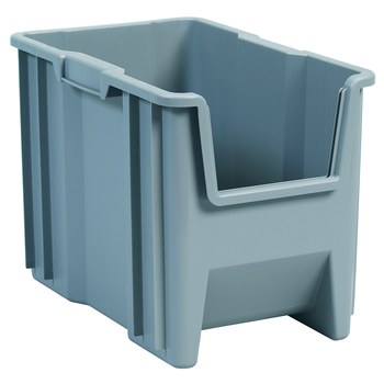 Picture of Akro-Mils 13014 Stak-N-Store 75 lb Gray Industrial Grade Polymer Stacking Storage Bin (Main product image)