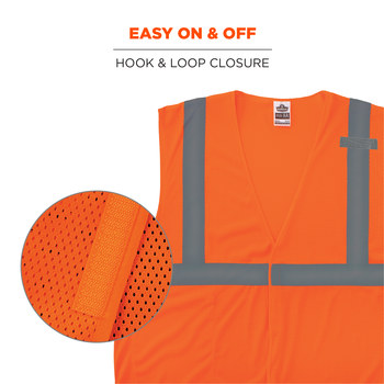 Ergodyne Glowear High-Visibility Vest 8210HL 21015 - Size Large/XL - High-Visibility Orange