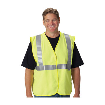 Picture of PIP 305-2000 Yellow Medium Modacrylic Solid High-Visibility Vest (Main product image)