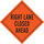 Brady Vinyl Diamond Orange Road Construction Sign - 48 in Width x 48 in Height - 57006