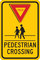 Brady B-401 Polystyrene Rectangle Pedestrian & Crosswalk Sign - 12 in Width x 18 in Height - 124399