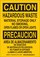 Brady Bradyglo B-401 Polystyrene Rectangle Yellow Hazardous Material Sign - 10 in Width x 14 in Height - Language English / Spanish - 125395